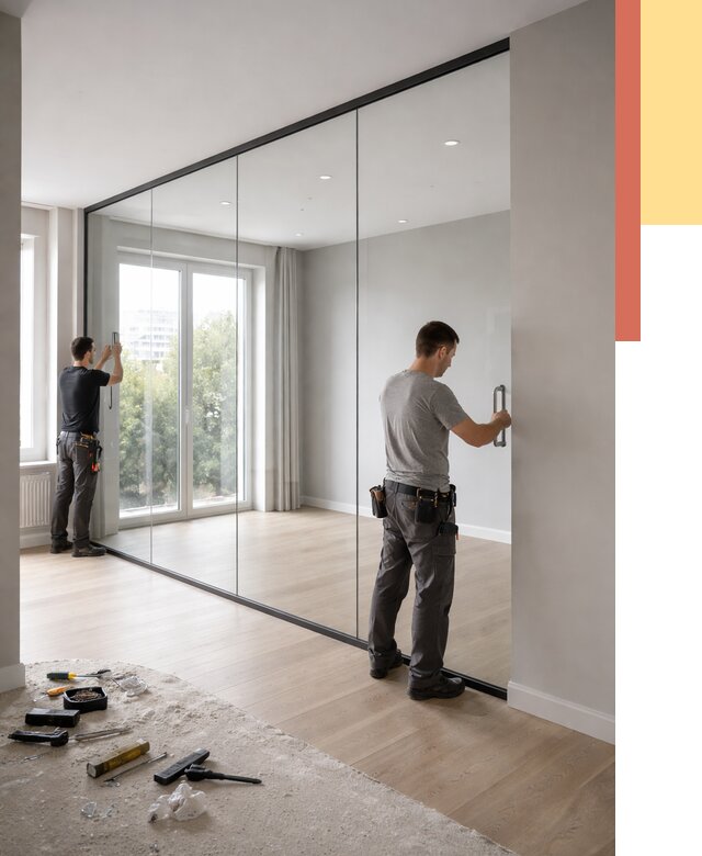 Изготовление стеклянных перегородок в Старой Руссе от 12585 руб. под ключ | ОТДЕЛОЧНИК-Срс