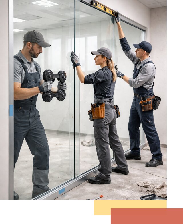 Профессиональный монтаж стеклянных перегородок в Старой Руссе