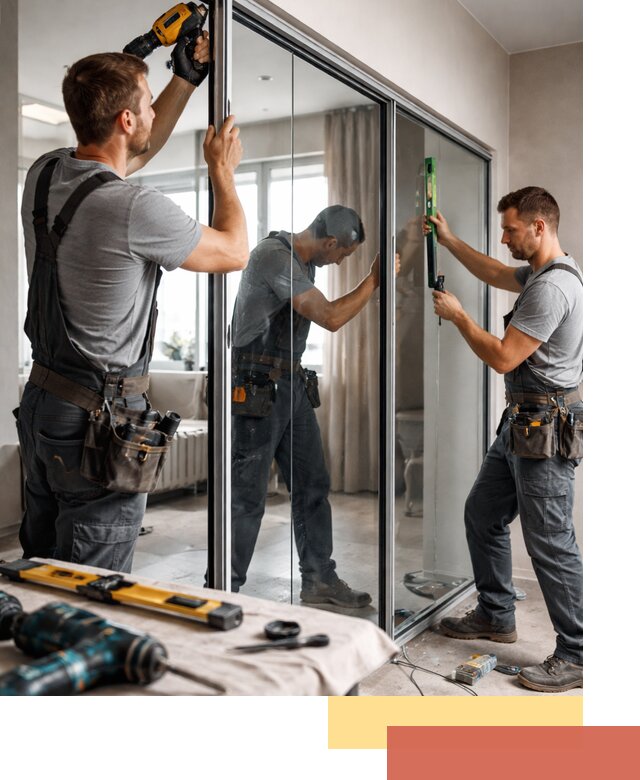 Каркасные стеклянные перегородки под ключ в Старой Руссе