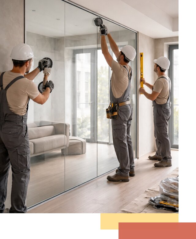 Перегородки из закаленного стекла в Старой Руссе для офисов и квартир