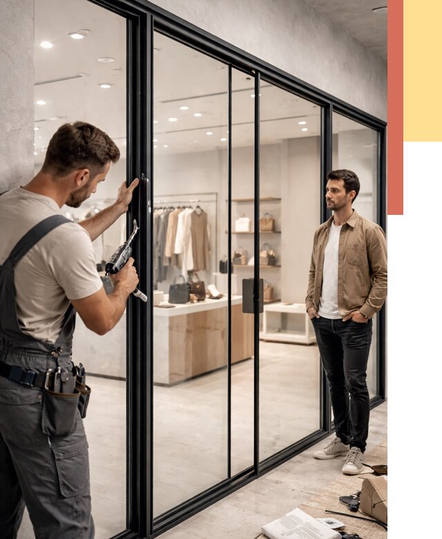 Стеклянные перегородки для магазинов в Старой Руссе от 8356 руб. под ключ | ОТДЕЛОЧНИК-Срс