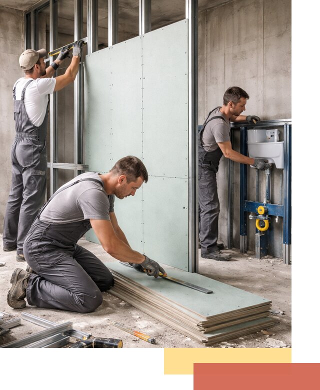 Монтаж и ремонт сантехнических перегородок в Старой Руссе