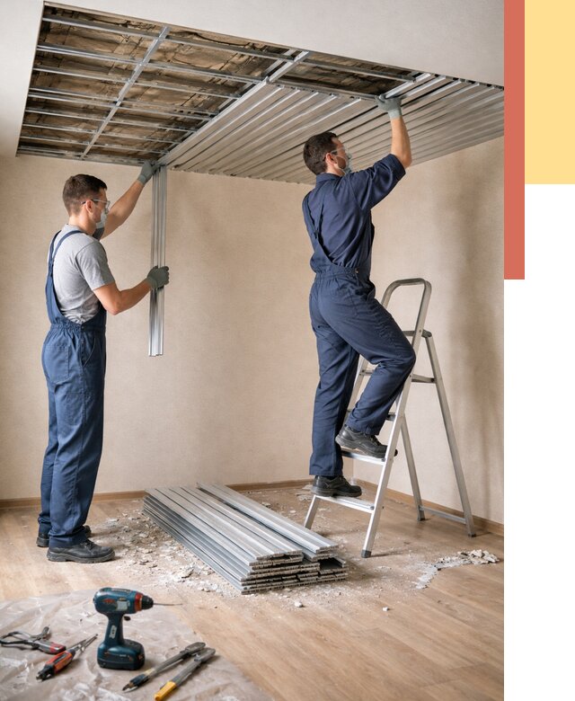 Демонтаж реечного потолка в Старой Руссе от 4586 руб. быстро и недорого | ОТДЕЛОЧНИК-Срс