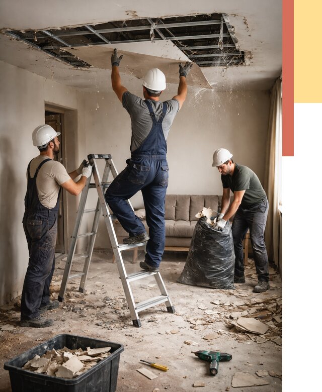 Демонтаж гипсокартонного потолка в Старой Руссе от 428 руб. за м2 — ОТДЕЛОЧНИК-Срс