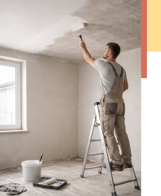 Грунтовка потолка в Старой Руссе от 2548 руб. — быстро и недорого | ОТДЕЛОЧНИК-Срс