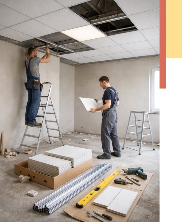 Монтаж потолка армстронг в Старой Руссе от 4586 руб/м2 — быстрая установка под ключ | ОТДЕЛОЧНИК-Срс