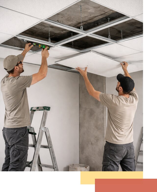 Монтаж потолка Армстронг под ключ в Старой Руссе