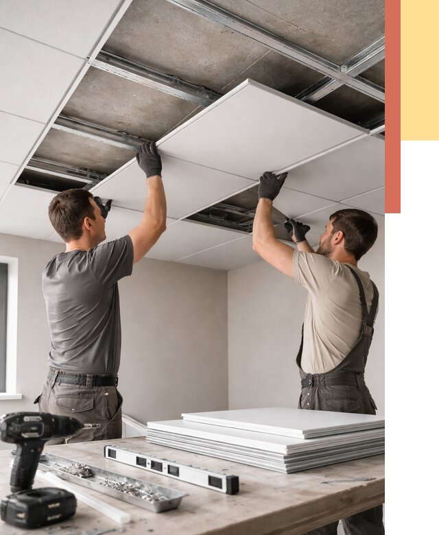 Монтаж кассетного потолка в Старой Руссе от 4586 руб/м2 — установка и сборка | ОТДЕЛОЧНИК-Срс