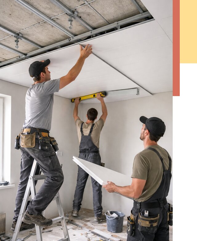 Монтаж потолка из ПВХ панелей в Старой Руссе от 3567 руб./м2 — быстро и недорого | ОТДЕЛОЧНИК-Срс