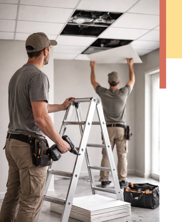 Обслуживание подвесного потолка в Старой Руссе от 3567 руб. — быстро и недорого | ОТДЕЛОЧНИК-Срс