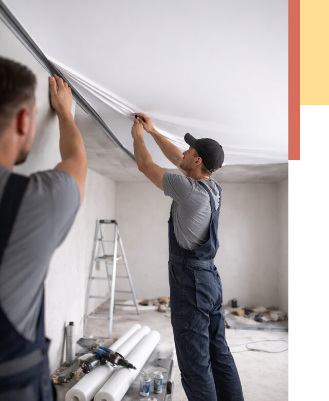 Монтаж матового натяжного потолка в Старой Руссе от 4586 руб./м² — быстро и недорого | ОТДЕЛОЧНИК-Срс