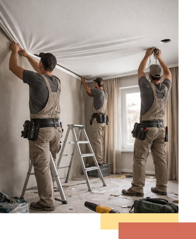 Монтаж матового натяжного потолка в Старой Руссе качественно и быстро