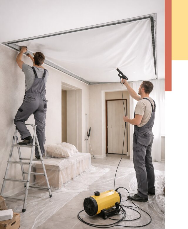 Монтаж натяжного потолка в прихожей в Старой Руссе от 2700 руб. под ключ | ОТДЕЛОЧНИК-Срс