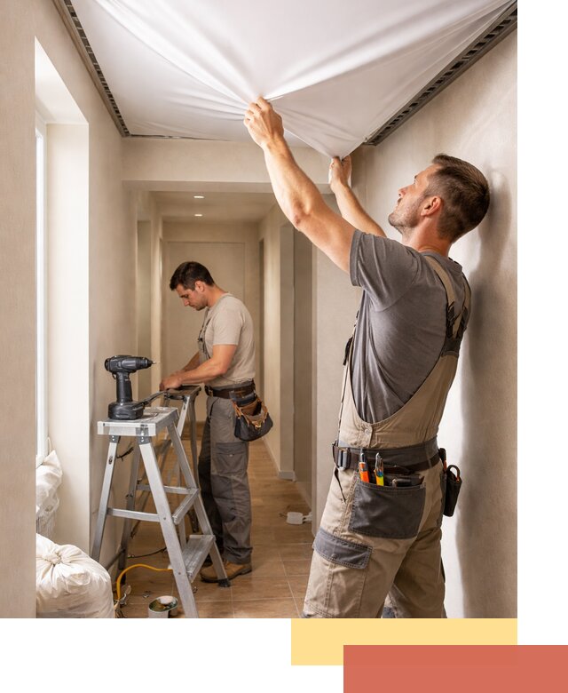 Монтаж натяжного потолка в прихожей в Старой Руссе