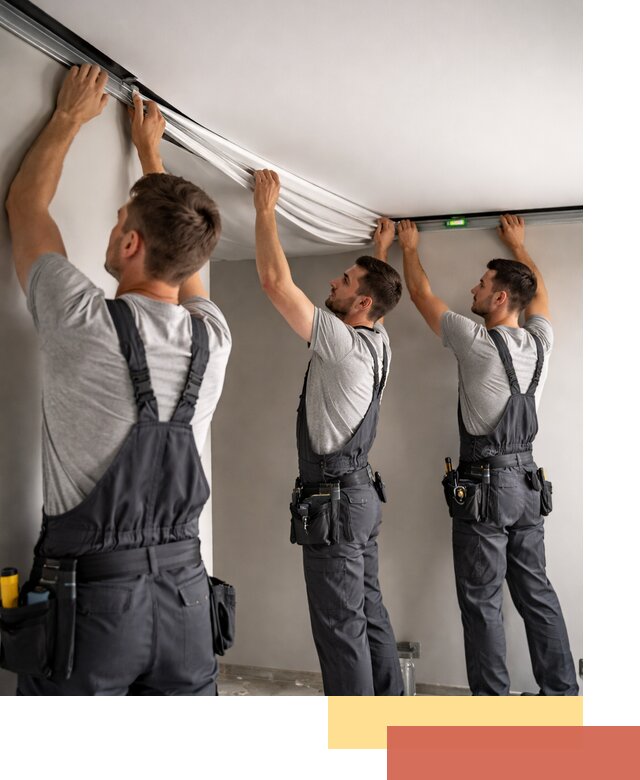 Теневые натяжные потолки в Старой Руссе: монтаж и отделка быстро и качественно