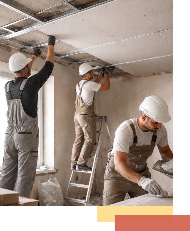 Одноуровневый потолок из гипсокартона в Старой Руссе — монтаж и отделка