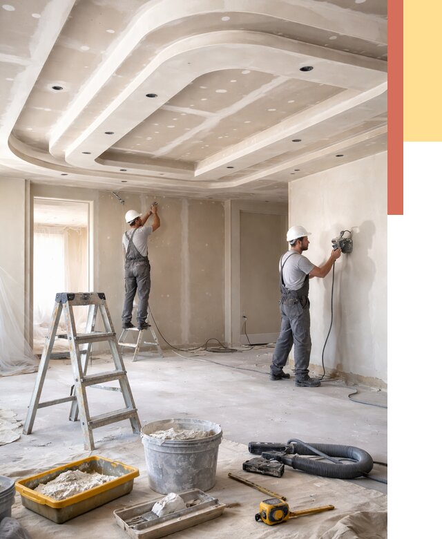 Многоуровневый потолок из гипсокартона в Старой Руссе от 764 руб. под ключ | ОТДЕЛОЧНИК-Срс