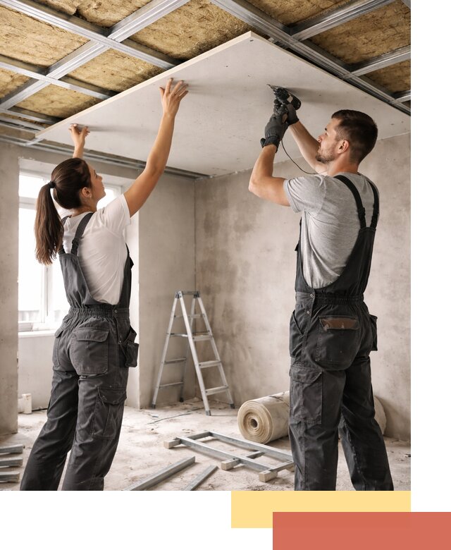 Звукоизоляция потолка из ГКЛ в Старой Руссе профессионально и надежно