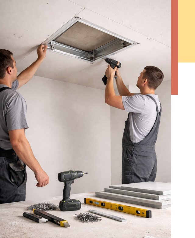 Установка люка в потолок ГКЛ в Старой Руссе от 2548 руб. под ключ | ОТДЕЛОЧНИК-Срс