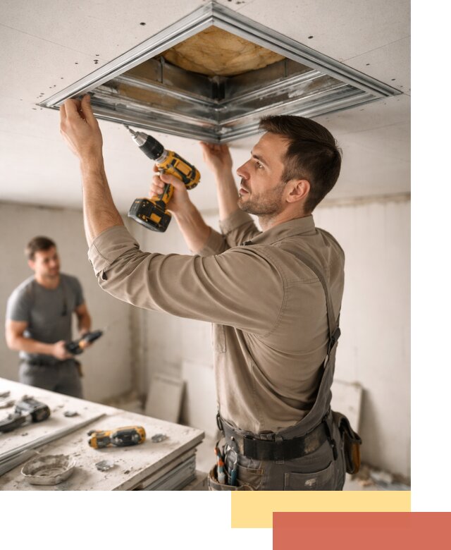 Монтаж люка в потолок из ГКЛ в Старой Руссе