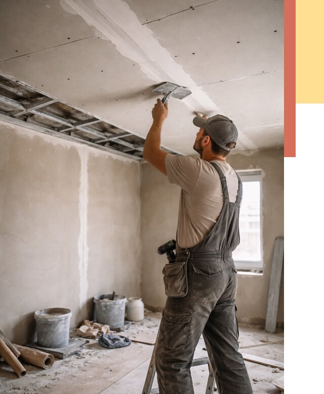 Ремонт потолка из гипсокартона в Старой Руссе от 662 руб./м² — быстро и недорого | ОТДЕЛОЧНИК-Срс