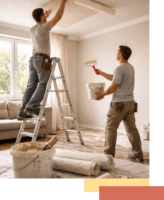 Поклейка обоев на потолок в Старой Руссе — качественно и быстро