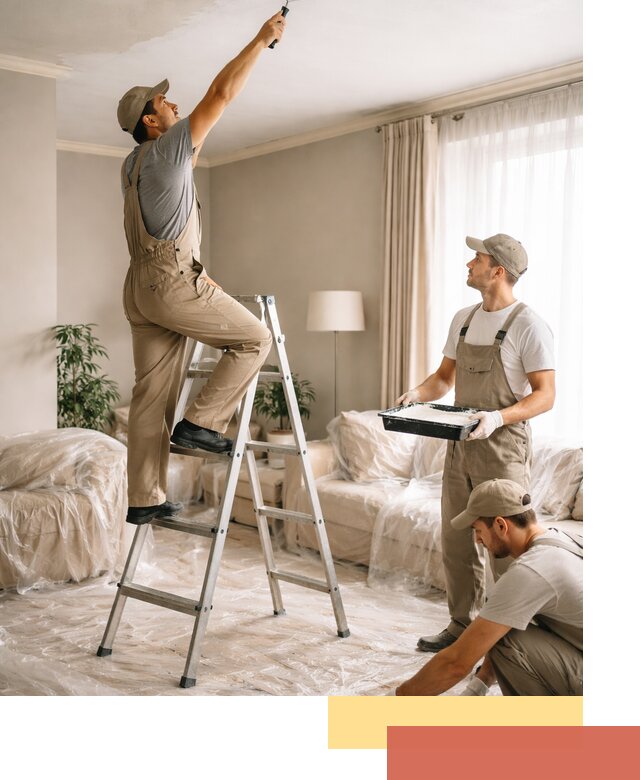 Покраска потолков акриловой краской в Старой Руссе качественно и быстро