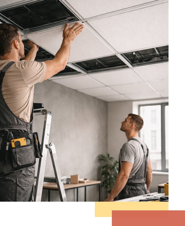 Монтаж потолочной плитки в Старой Руссе качественно и в срок