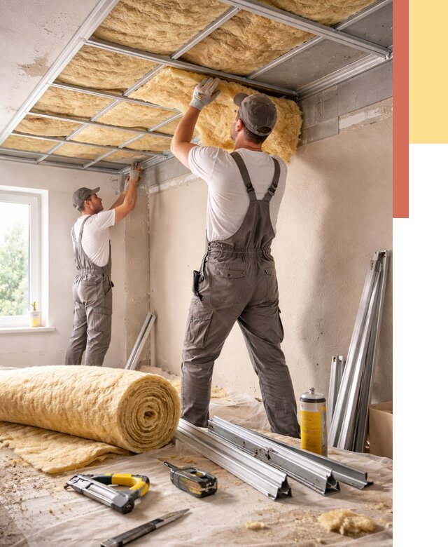 Утепление потолка в Старой Руссе от 7337 руб/м2 — недорого, быстро, под ключ | ОТДЕЛОЧНИК-Срс