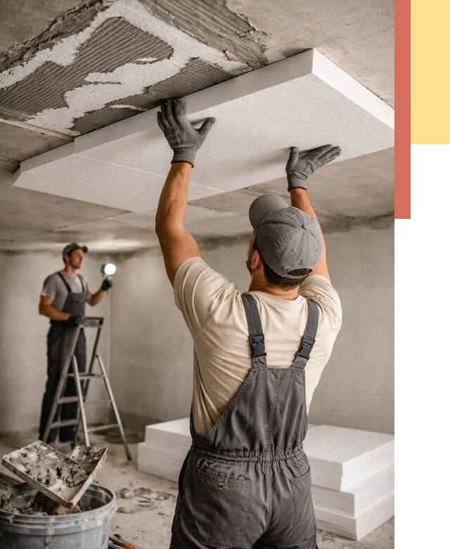 Утепление потолка пенопластом в Старой Руссе от 4586 руб/м2 — недорого и быстро | ОТДЕЛОЧНИК-Срс